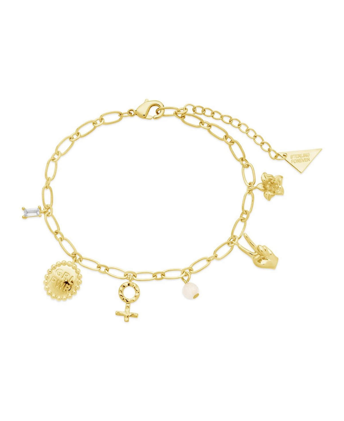 Sterling Forever Women's Louisa Charm Bracelet - Gold-Tone