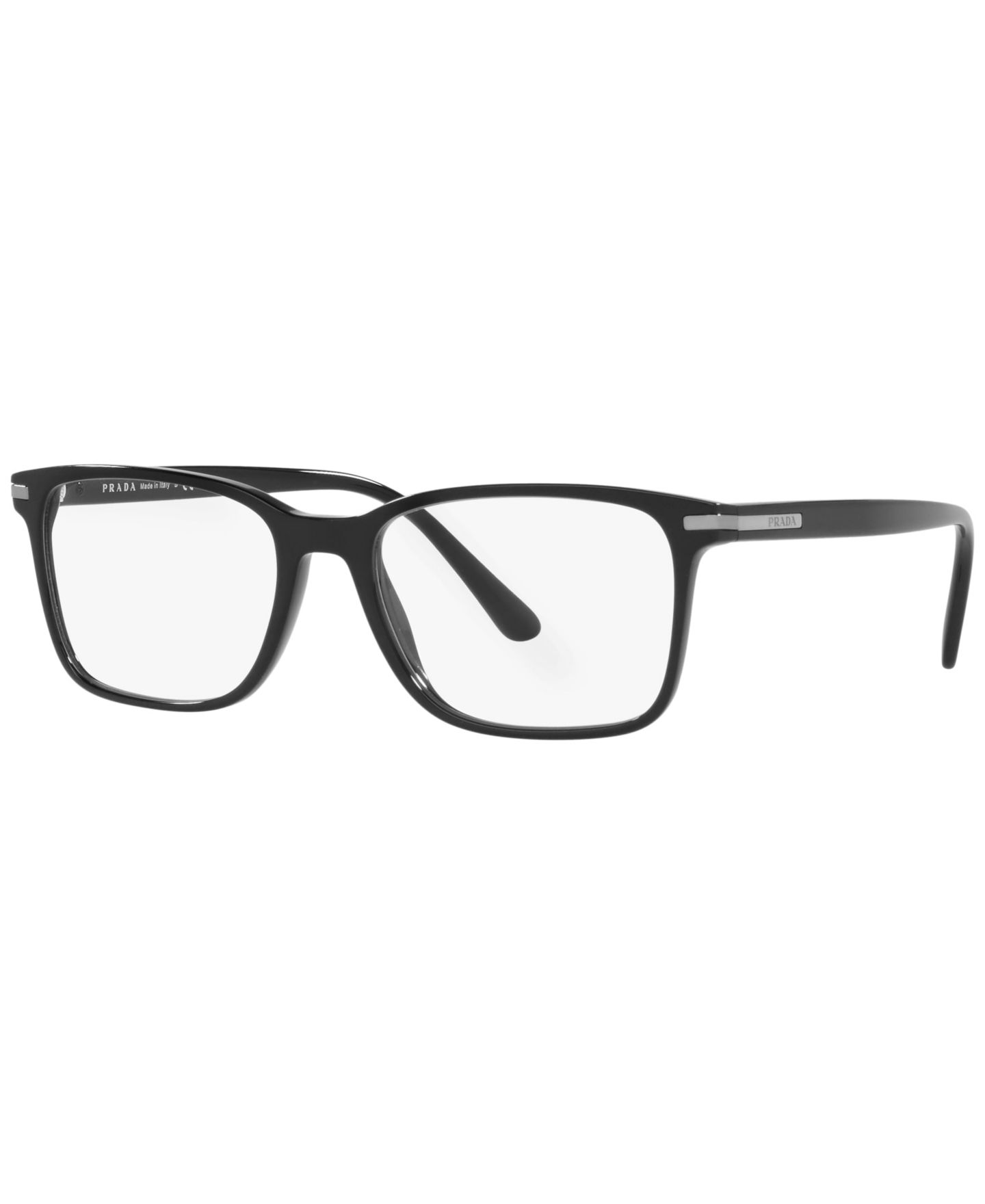 Мужские очки PRADA Man Rectangle Plastic PR 14WV Eyeglasses, цвет: Чёрный — фото 1