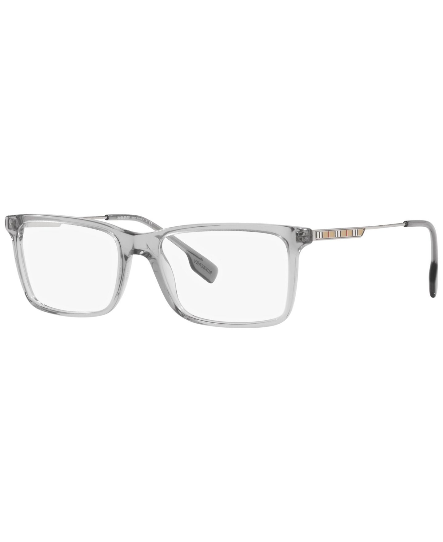 Мужские очки Burberry Man Rectangle Plastic BE2339 Harrington Eyeglasses, цвет: Серый — фото 1