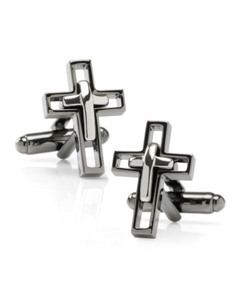 Мужские запонки Ox & Bull Trading Co. Cut Out Cross Cufflinks