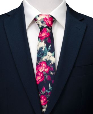 Men's Painted Floral Silk Tie