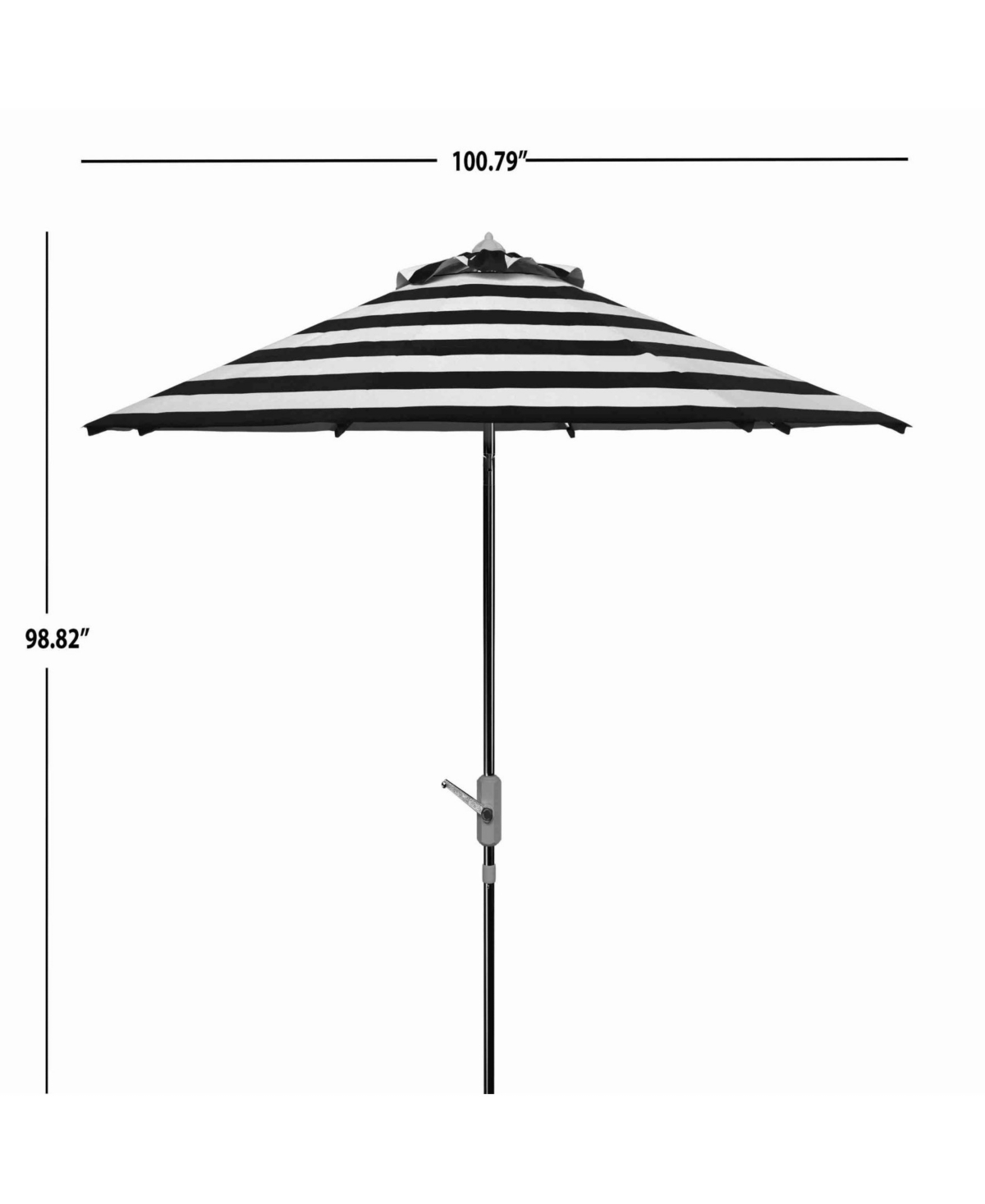 Safavieh Iris 9' Fashion Line Umbrella In Black