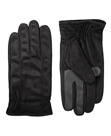 Men's Lined Water Repellent Glove with Back Draws
