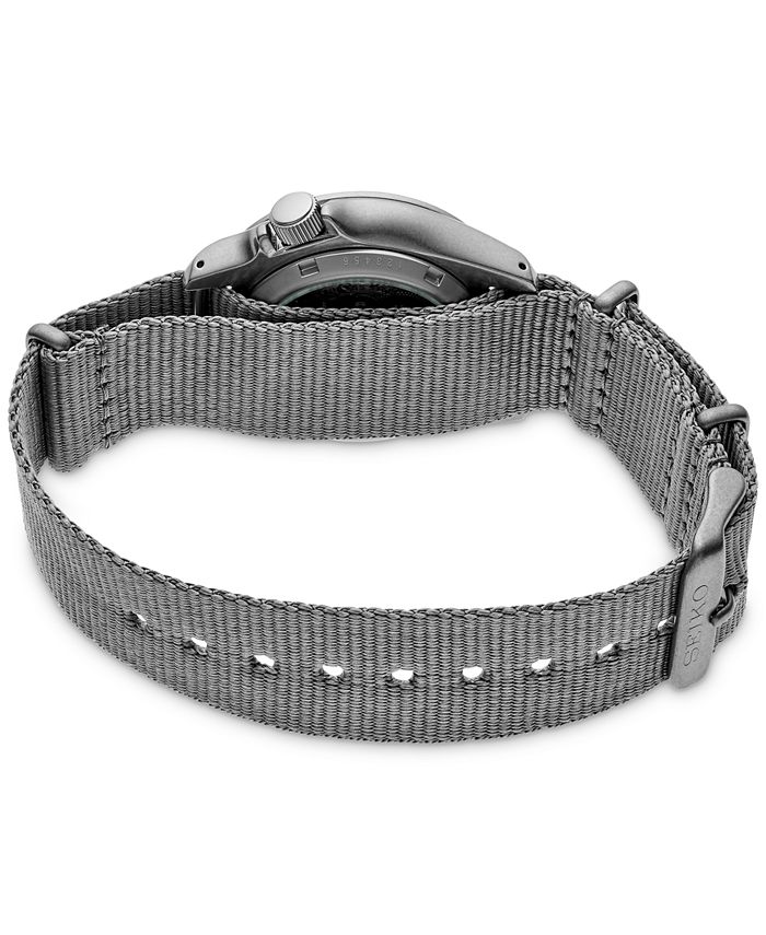 men's automatic 5 sports gray nylon strap watch 40mm