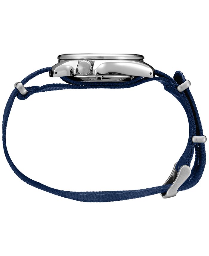 Seiko Men's Automatic 5 Sports Blue Nylon Strap Watch 43mm Macy's