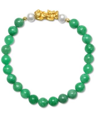 Freshwater Pearl Jade Bracelet Macys Macy's Dyed Jade (8mm