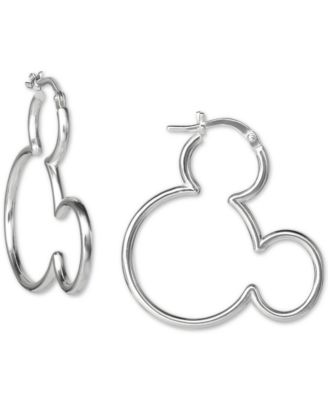 mickey mouse earrings silver