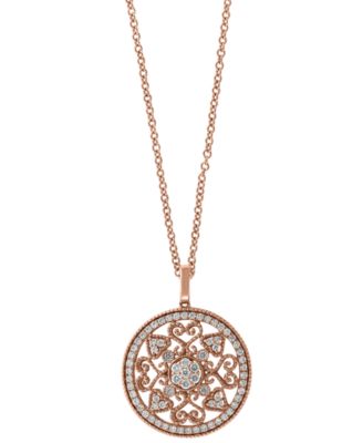 effy diamond filigree pendant