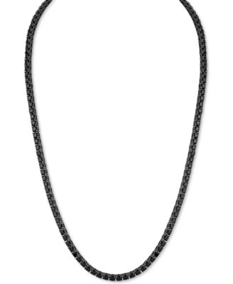 Esquire Mens Jewelry Cubic Zirconia 4mm Tennis Necklace 22 Also in Black Spinel Created for Macys - Black SpinelSilver 879$