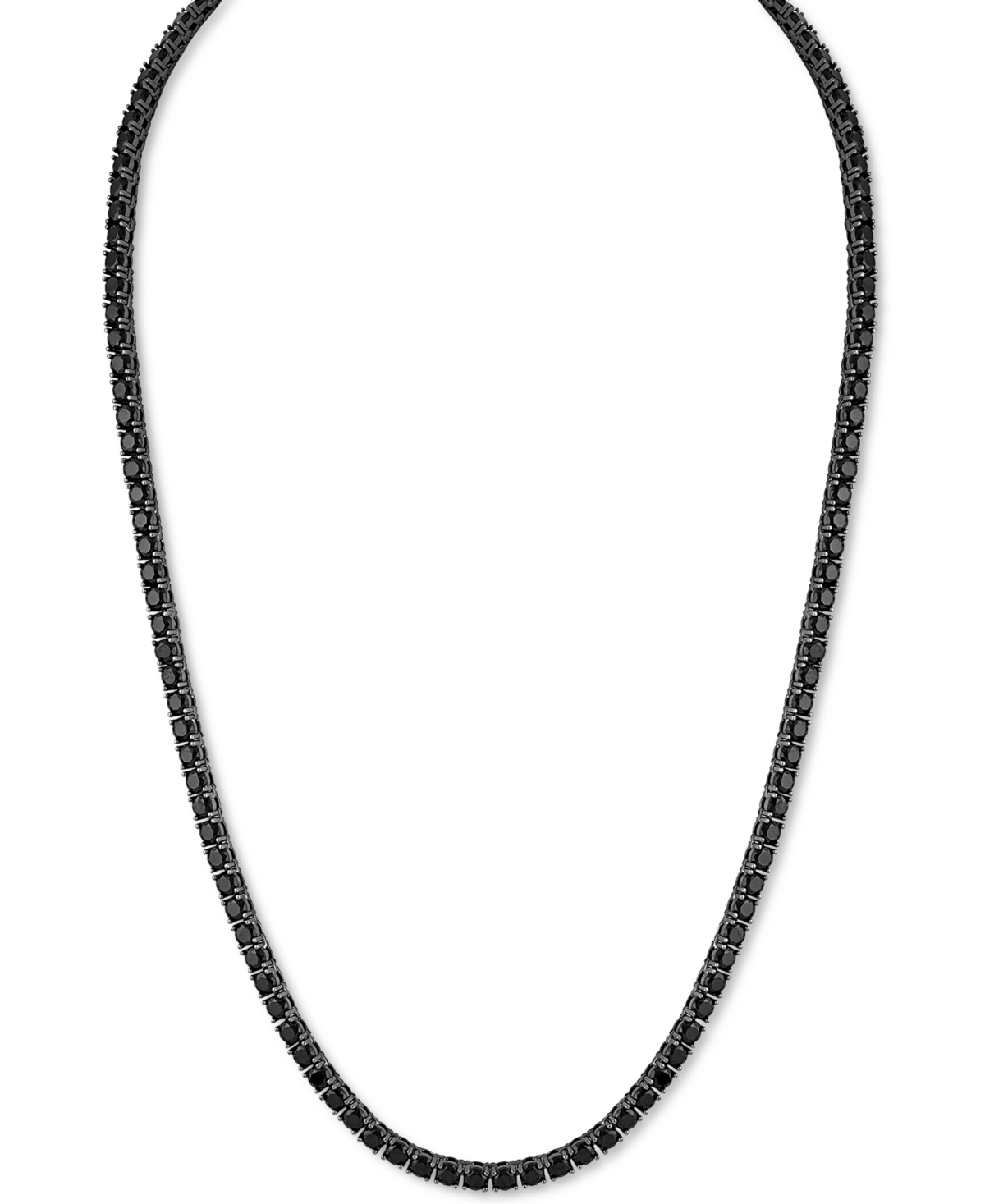 Esquire Men's Jewelry Cubic Zirconia (4mm) Tennis Necklace 22" (Also in Black Spinel), Created for Macy's