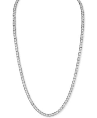 cubic zirconia tennis necklace