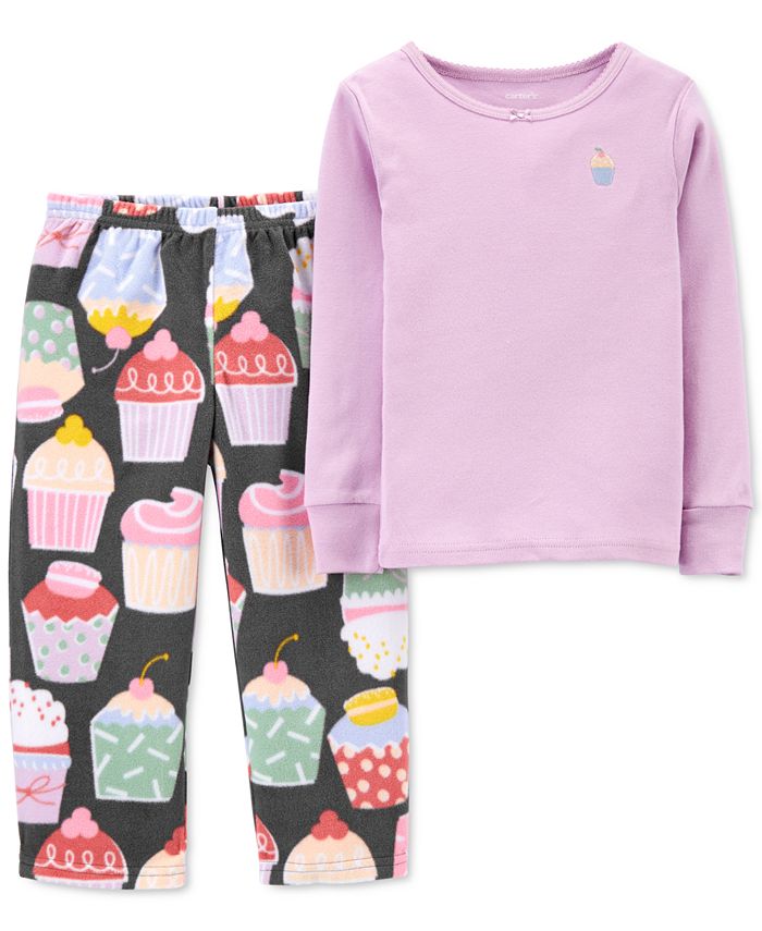 Carter s Toddler Girls 2 Pc. Snug Fit Cupcake Top Fleece Pants