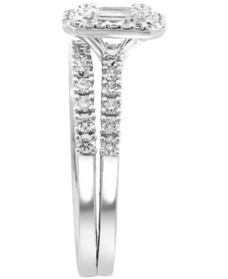 EFFY&reg; Diamond Cluster Bridal Set (1 ct. t.w.) in 14k White Gold