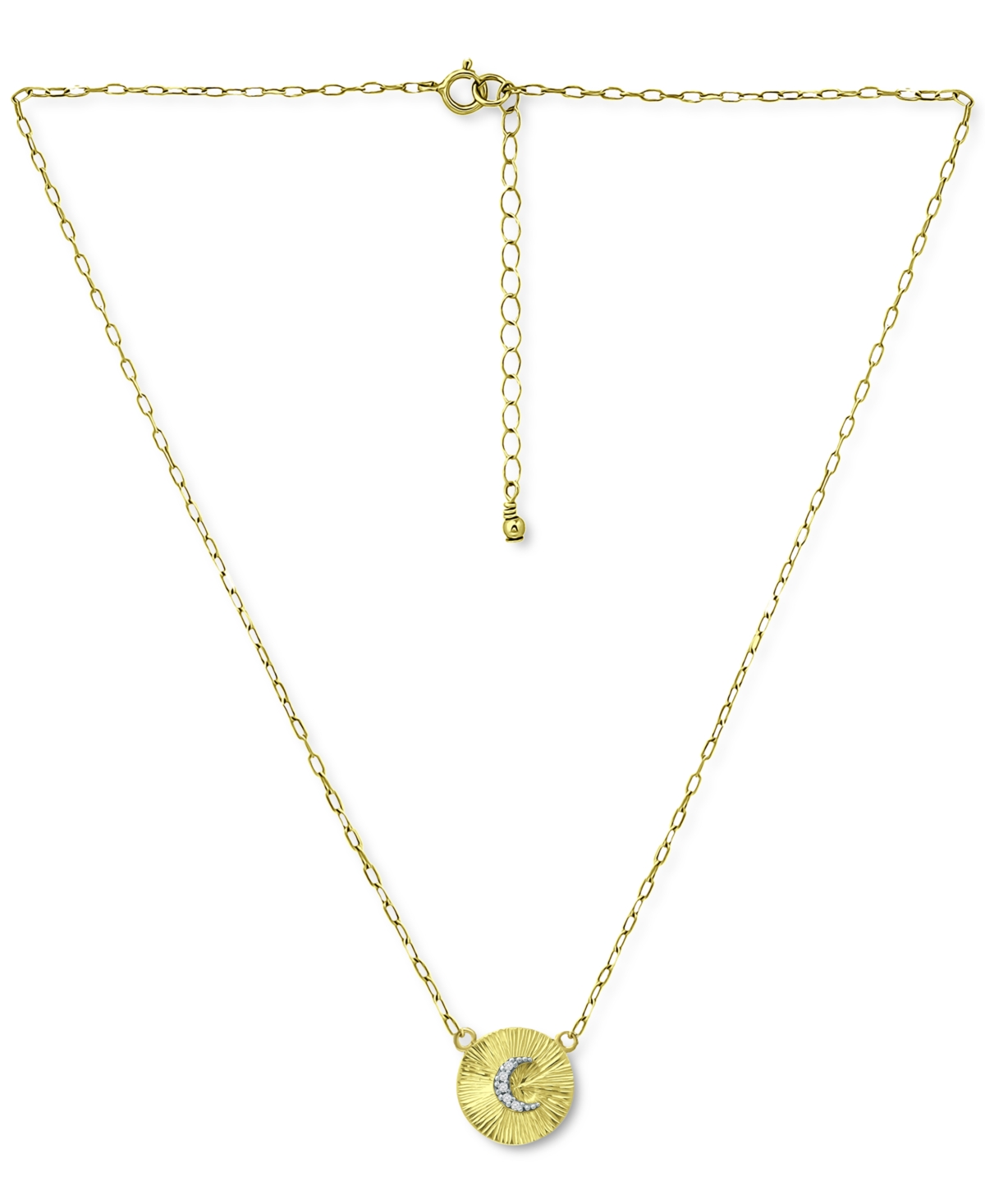 Giani Bernini Cubic Zirconia Moon Disc Pendant Necklace, 16