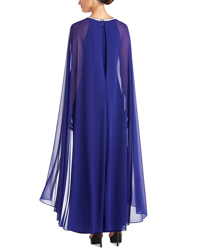 R & M Richards Embellished Cape Dress & Reviews - Dresses - Women - Macy's