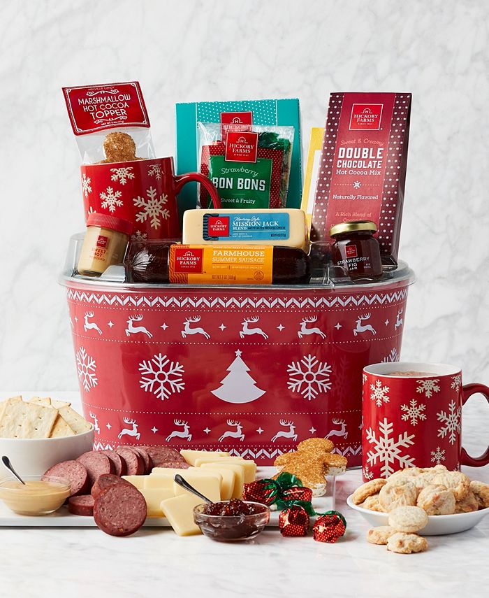 Hickory Farms Holiday Snowflake Gift Basket, 10 Piece Macy's
