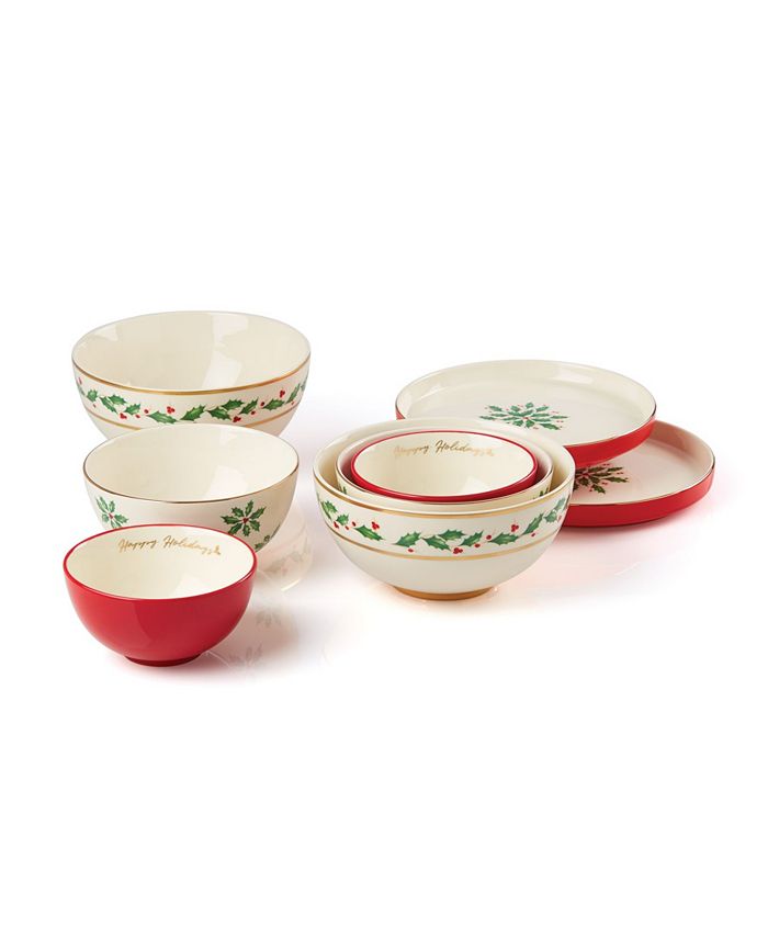 Lenox Holiday Luna Nesting Dinnerware, Set of 8 - Macy's