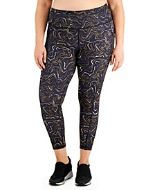 Plus Size Marble Movement 7/8 Leggings, Created for Macy's
