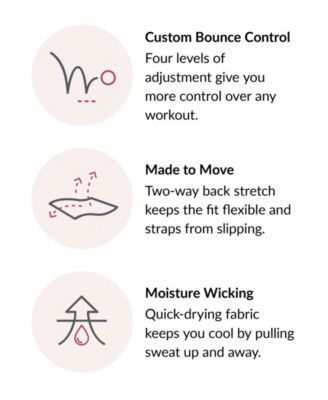 Women's Full Figure Plus Size Adjustable Wirefree Sports Bra 1166