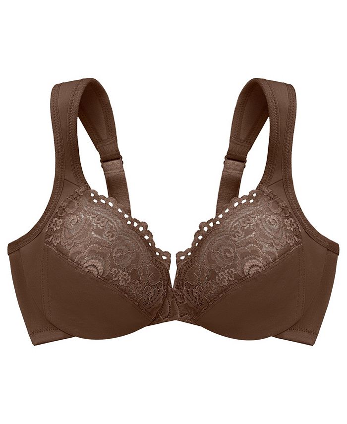 Glamorise Women's Full Figure Plus Size Wonderwire Back Close Bra