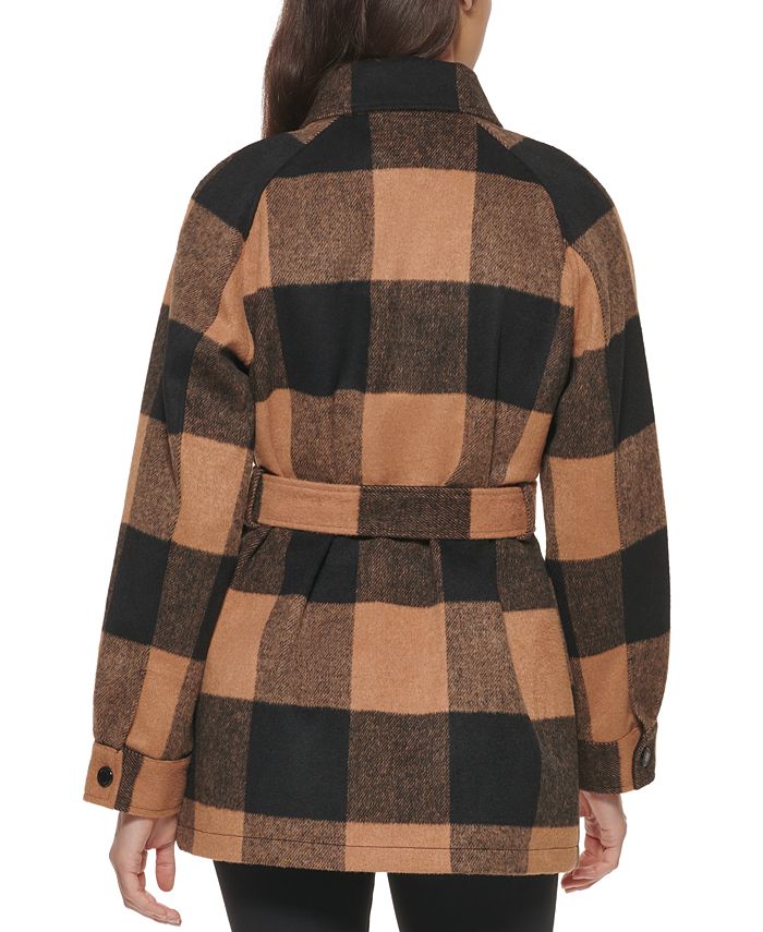 Calvin Klein Women's Belted Shirt Jacket, Created for Macy's & Reviews