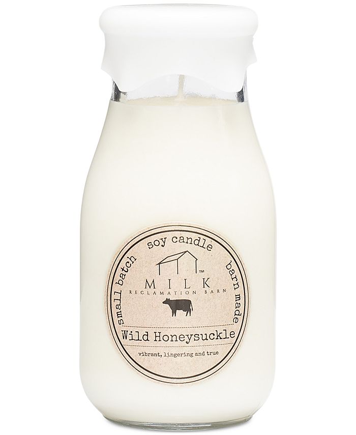 Milk Reclamation Barn Wild Honeysuckle Milk Bottle Candle, 13 oz. Macy's