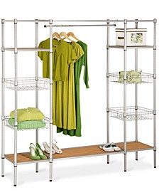 Freestanding Steel Closet with Basket Shelves