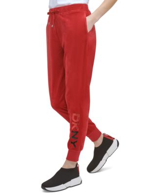 dkny velour joggers