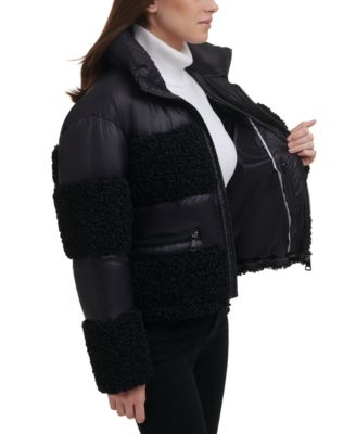 DKNY Puffer Teddy Jacket Macy s