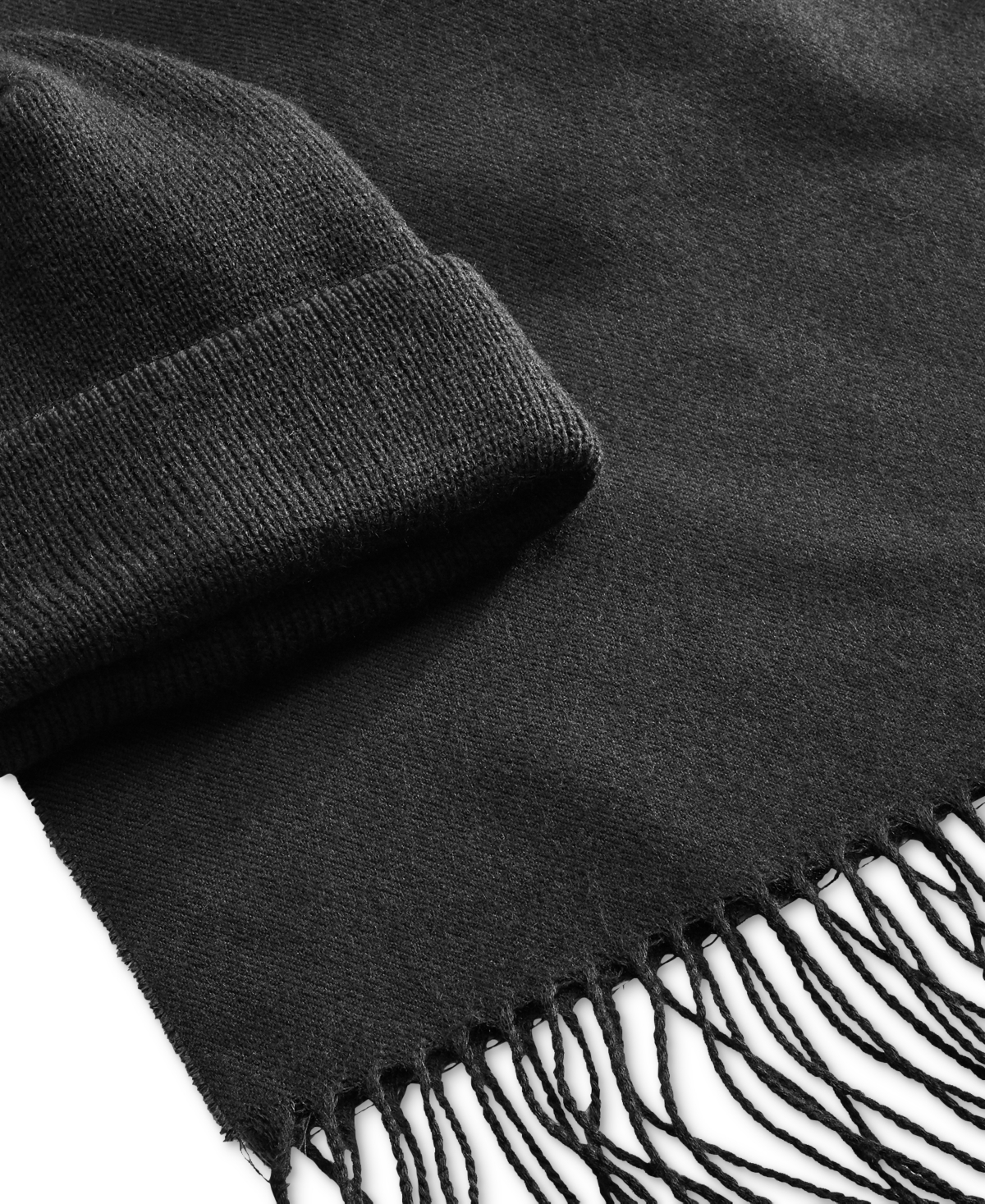 Club Room Men's Beanie & Scarf Set, Created For Macy's In Black