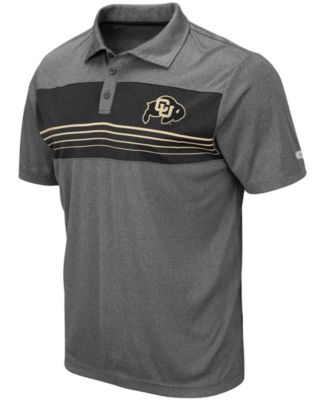 Men's Heathered Charcoal Colorado Buffaloes Wordmark Smithers Polo