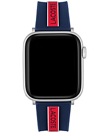 Striping Blue & Red Silicone Strap for Apple Watch® 42mm/44mm