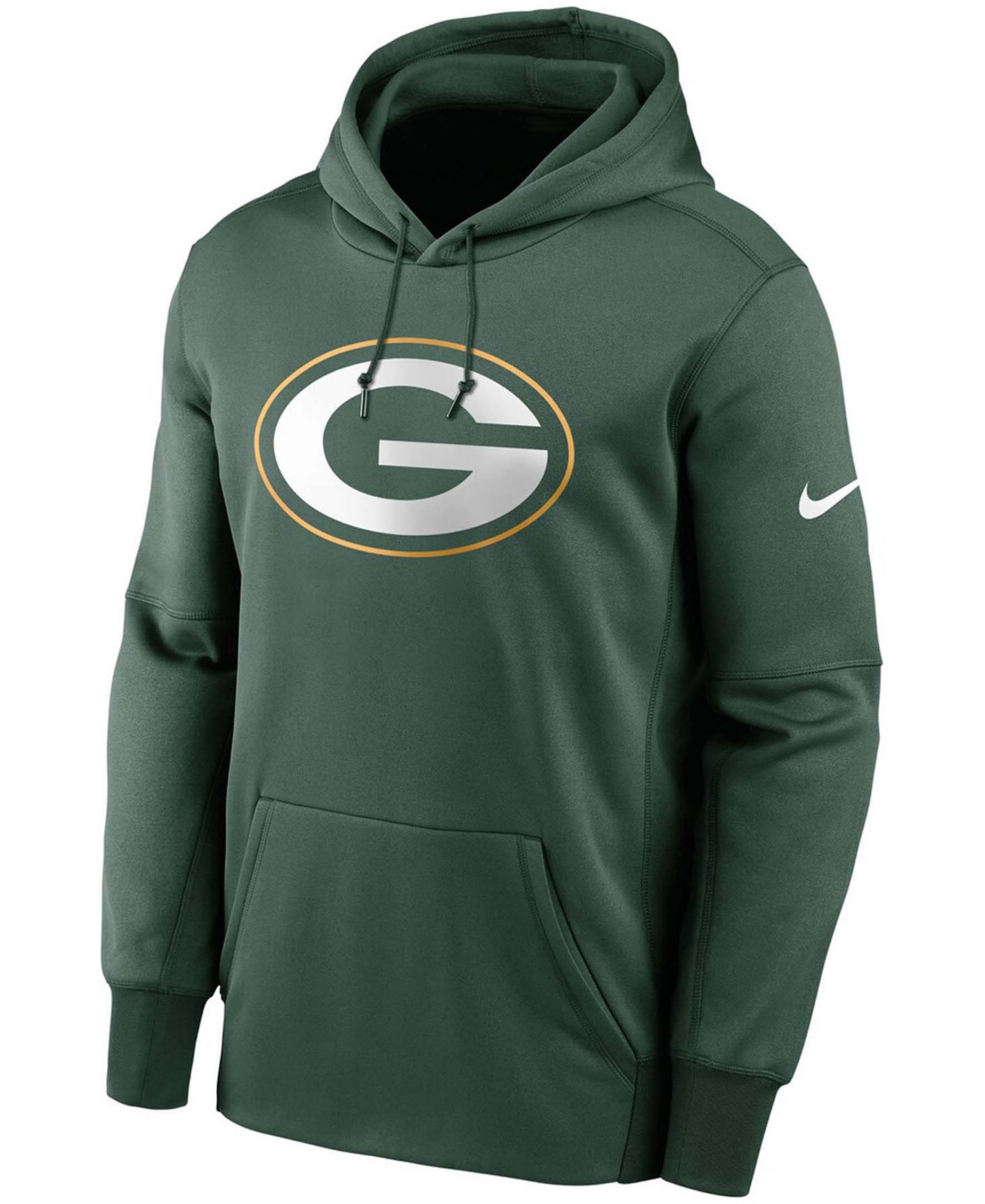 Shop Nike Men's Big And Tall Green Green Bay Packers Fan Gear Primary Logo Therma Performance Pullover Hoodie