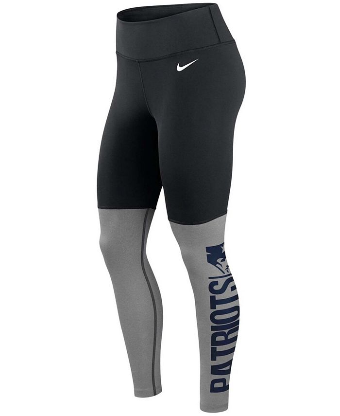 Nike Women's Black New England Patriots Logo Stack Performance Leggings ...