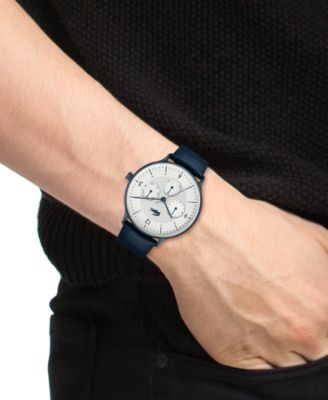 Lacoste Men's Lacoste Club Blue Leather Strap Watch 42mm