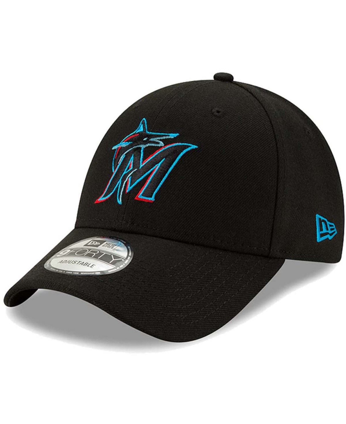 New Era Kids' Big Boys And Girls Black Miami Marlins 2019 The League 9forty Adjustable Hat