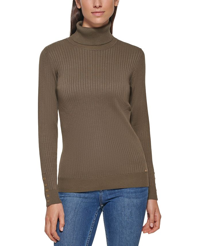 Button sleeve new arrivals turtleneck