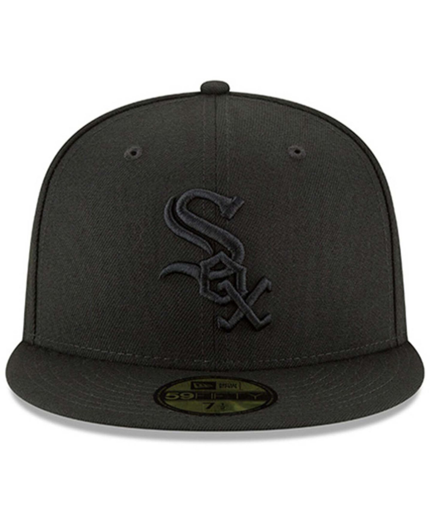 Мужская кепка New Era Black Chicago White Sox Primary Logo Basic 59FIFTY Fitted Hat — фото 4