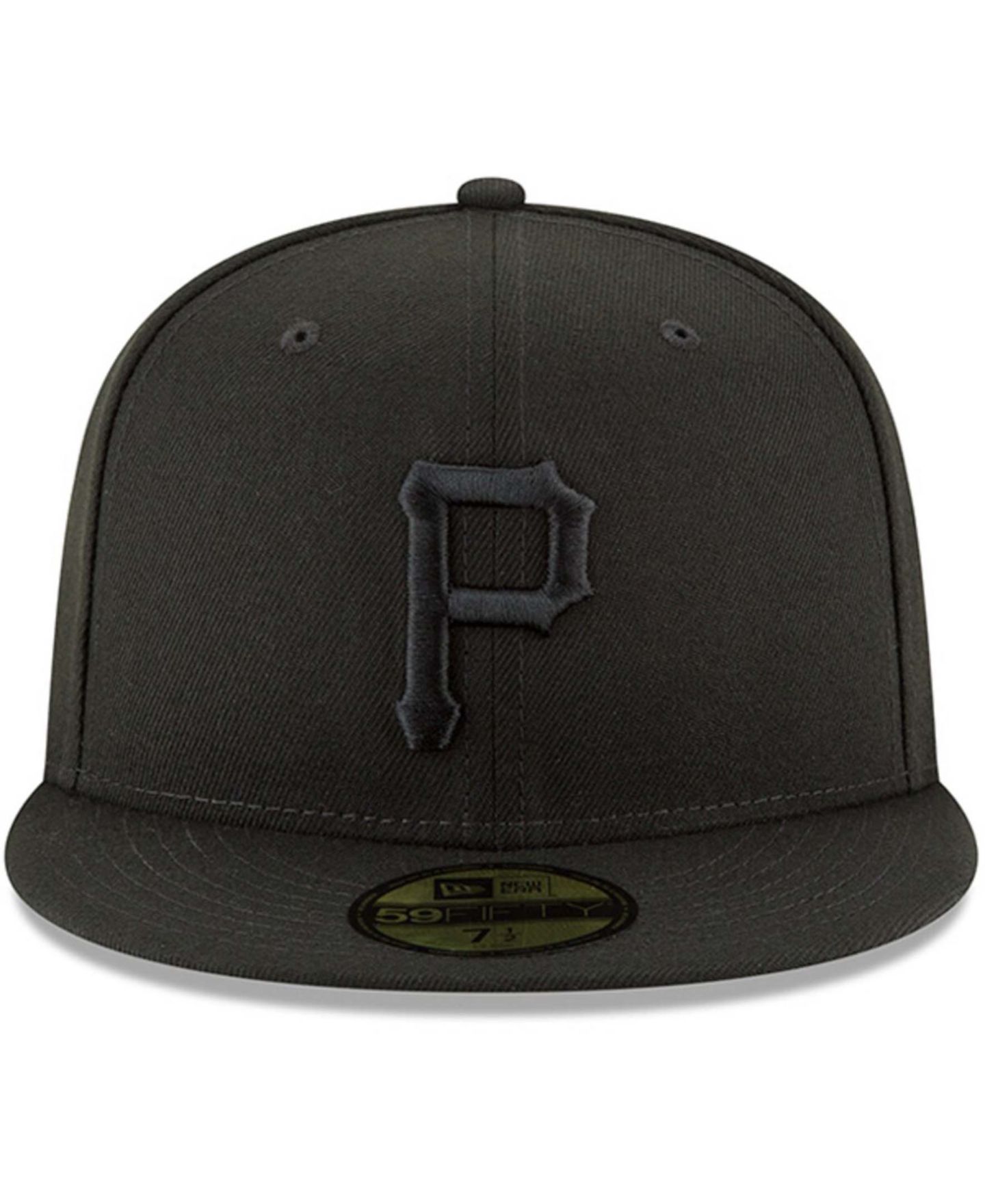 Мужская кепка New Era Black Pittsburgh Pirates Primary Logo Basic 59FIFTY Fitted Hat — фото 4