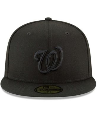 Men's Black Washington Nationals Primary Logo Basic 59FIFTY Fitted Hat