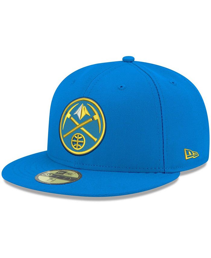 Mens Denver Nuggets New Era Blue Current Logo 59FIFTY Fitted Hat