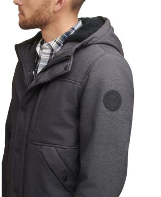 Men's Soft Shell Sherpa Lined Hooded Jacket