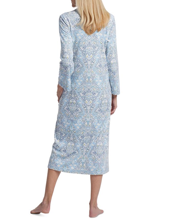 Miss Elaine Petite Printed Long Zipper Robe Macy's