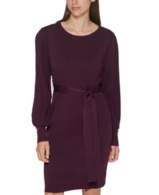 Tie-Waist Sweater Dress