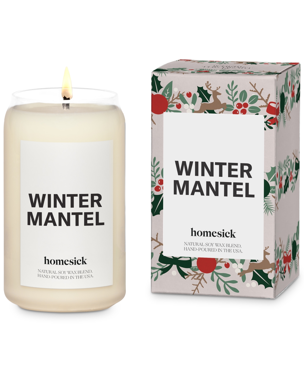 Winter Mantel Candle, 13.75-oz. - Natural
