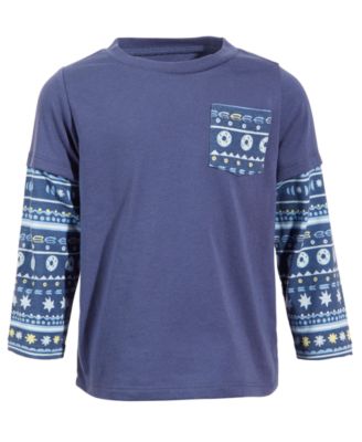 First Impressions - Baby Boys Fun Fair Isle Long-Sleeve Twofer T-Shirt