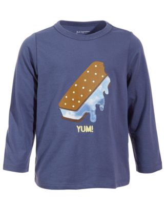 First Impressions - Toddler Boys Long Sleeve Yum T-Shirt