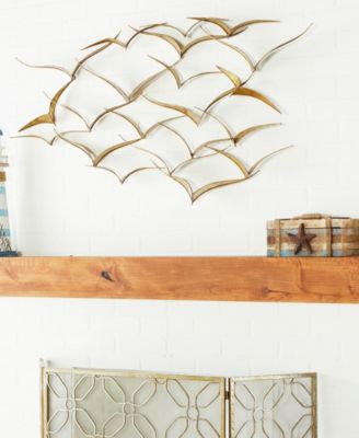 Metal Coastal Birds Wall Decor