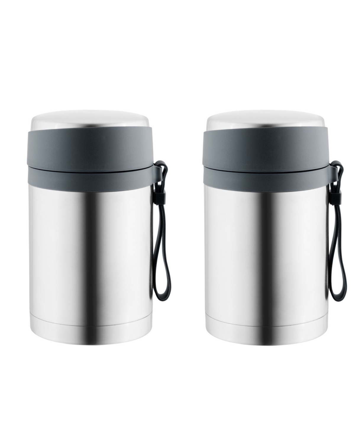Essentials 0.9 quart Food Container, Set of 2 - Silver-Tone