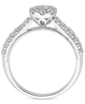 Diamond Halo Engagement Ring (3/4 ct. t.w.)i n 14k White Gold